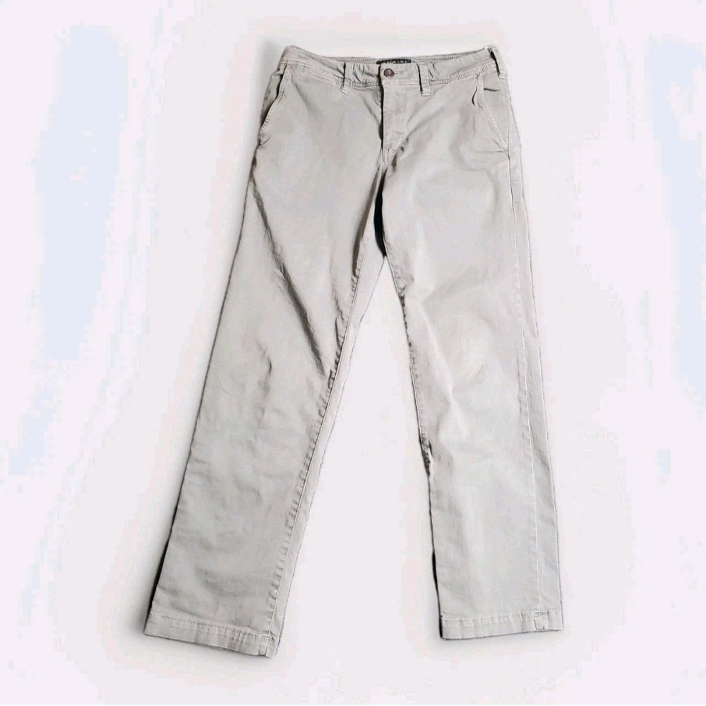 American Eagle Chino Pants Mens 28x30 Gray Extreme Flex Slim Straight